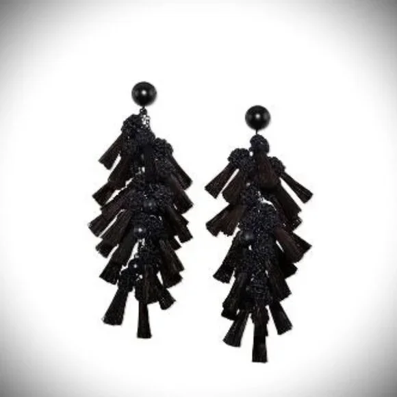 Tory Burch | Jewelry | Tory Burch Black Horsehair Tassel  display picture 1